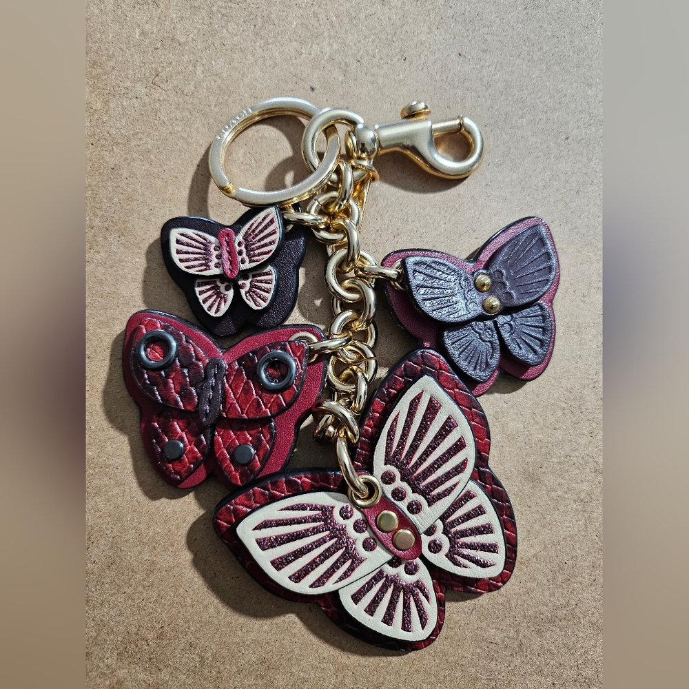 Coach - Butterfly Keychain with Gold Hardware